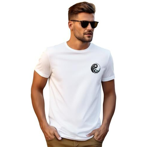 Adro Men's Solid Regular Fit T-Shirt (Rn24-Stick-Yong-Wh_White