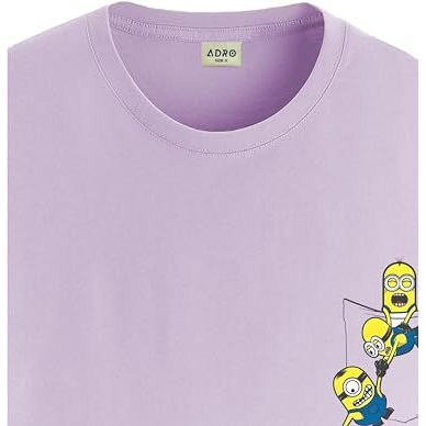 Adro Tshirt For Men | Anime T Shirt For Men | 100% Cotton Tshirt | Graphic Printed T-Shirt | Chest Printed Tshirt | Minion Anime Tshirt | T-Shirts| Rn24-Stick-Mini-Pu-S Purple
