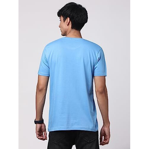 Adro Men's Regular Fit T-Shirt (Rnr-M-Ame-Sk-Xxl_Sky Blue_Xx-Large)