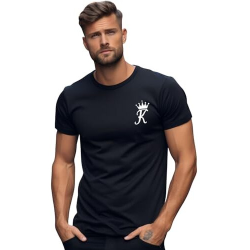 Adro Men's Solid Regular Fit T-Shirt (Rn24-Stick-Kk-Bl_Black