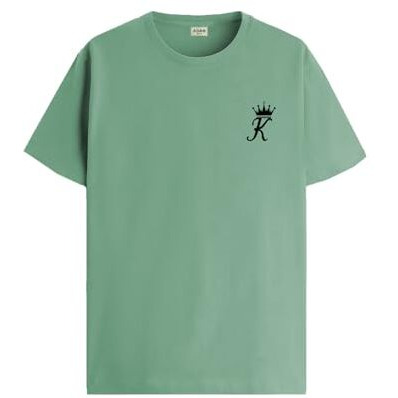 Adro Men's Solid Regular Fit T-Shirt (Rn24-Stick-Kk-Pt_Pista