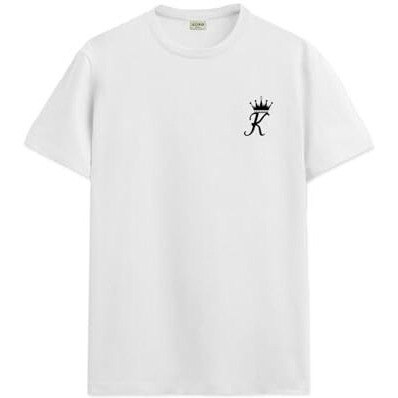 Adro Men's Solid Regular Fit T-Shirt (Rn24-Stick-Kk-Wh_White