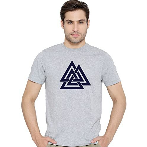 Adro Triangle Mens Printed T-Shirt (Rnr-M-Tkt-Gr_Grey_L)