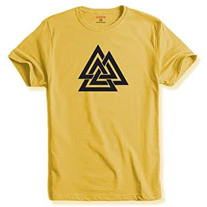Adro Triangle Mens Printed T-Shirt (Rnr-M-Tkt-Ly_Light Yellow_L)