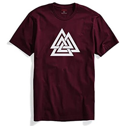 Adro Triangle Mens Printed T-Shirt (Rnr-M-Tkt-Mr_Maroon_S)