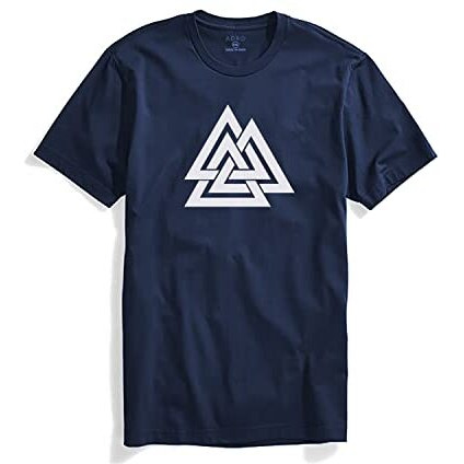 Adro Triangle Mens Printed T-Shirt (Rnr-M-Tkt-Nb_Navy_M)