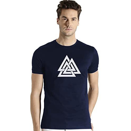 Adro Triangle Mens Printed T-Shirt (Rnr-M-Tkt-Nb_Navy_M)