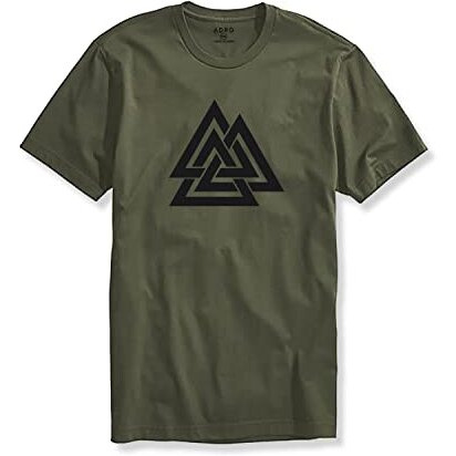 Adro Triangle Mens Printed T-Shirt (Rnr-M-Tkt-Ol_Olive_2Xl)