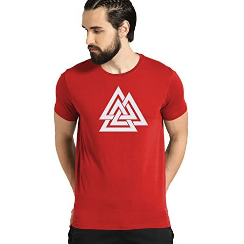 Adro Triangle Mens Printed T-Shirt (Rnr-M-Tkt-Rd_Red_2Xl)