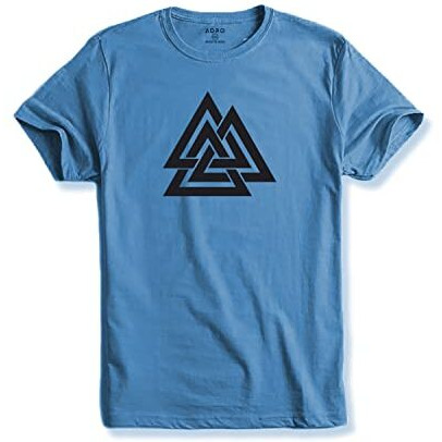 Adro Triangle Mens Printed T-Shirt (Rnr-M-Tkt-Sk_Skyblue_S)