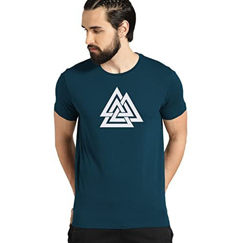 Adro Triangle Mens Printed T-Shirt (Rnr-M-Tkt-Sb_Teal_2Xl)