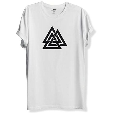Adro Triangle Mens Printed T-Shirt (Rnr-M-Tkt-Wh_White_Xl)