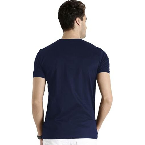 Adro Florida Paradise Life Mens Printed T-Shirt (L, Navy Blue)