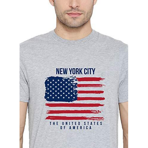 Adro Men's Usa American Flag Printed Cotton T-Shirts (Rnr-M-Nww-Gr_Grey_M)