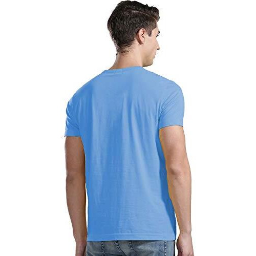 Adro Men's Usa American Flag Printed Cotton T-Shirts (Rnr-M-Nww-Sk_Skyblue_L)