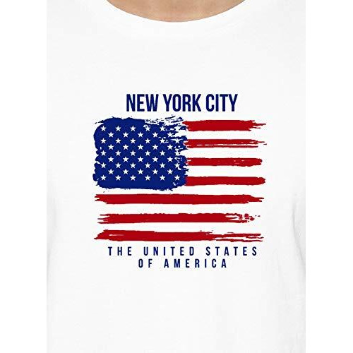 Adro Men's Usa American Flag Printed Cotton T-Shirts (Rnr-M-Nww-Wh_White_Xl)