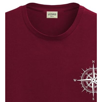 Adro Tshirt For Men | Printed T Shirt For Men | 100% Cotton Tshirt | Graphic Printed T-Shirt | Chest Printed Tshirt | Unisex Tshirt | T-Shirts Men| Rn24-Stick-Comp-Mr-2Xl Maroon
