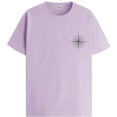 Adro Tshirt For Men | Printed T Shirt For Men | 100% Cotton Tshirt | Graphic Printed T-Shirt | Chest Printed Tshirt | Unisex Tshirt | T-Shirts Men| Rn24-Stick-Comp-Pu-Xl Purple