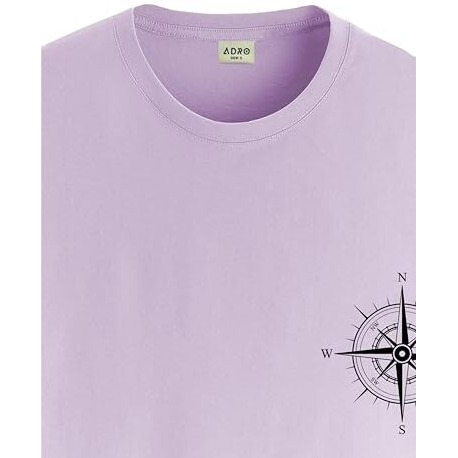 Adro Tshirt For Men | Printed T Shirt For Men | 100% Cotton Tshirt | Graphic Printed T-Shirt | Chest Printed Tshirt | Unisex Tshirt | T-Shirts Men| Rn24-Stick-Comp-Pu-Xl Purple