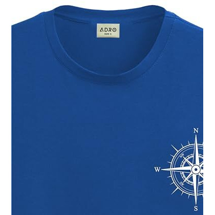 Adro Tshirt For Men | Printed T Shirt For Men | 100% Cotton Tshirt | Graphic Printed T-Shirt | Chest Printed Tshirt | Unisex Tshirt | T-Shirts Men| Rn24-Stick-Comp-Rb-2Xl Royal Blue