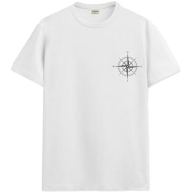 Adro Tshirt For Men | Printed T Shirt For Men | 100% Cotton Tshirt | Graphic Printed T-Shirt | Chest Printed Tshirt | Unisex Tshirt | T-Shirts Men| Rn24-Stick-Comp-Wh-2Xl White