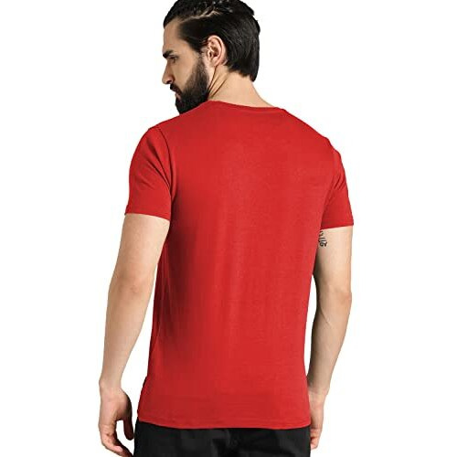 Adro Men's Believe Design Printed T-Shirt (M, Red)
