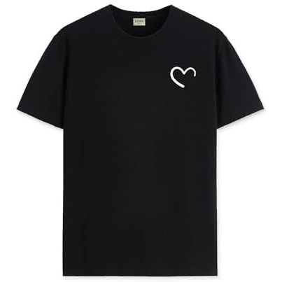 Adro Men's Solid Regular Fit T-Shirt (Rn24-Stick-Half-Bl_Black