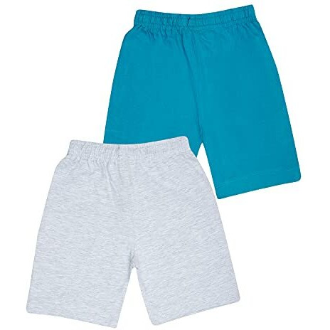 Kyda Kids Unisex Cotton Printed Regular Fit Shorts - Multicolor(Pack Of 2)