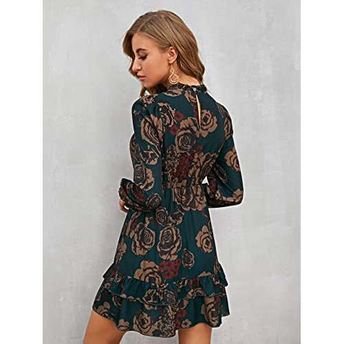 Dhruvi Trendz Womens Rayon Women Western Dresses Regular Fit A-Line (Dt-Wd-1036_Green_L)