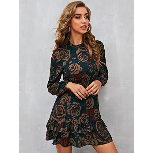 Dhruvi Trendz Womens Rayon Women Western Dresses Regular Fit A-Line (Dt-Wd-1036_Green_L)