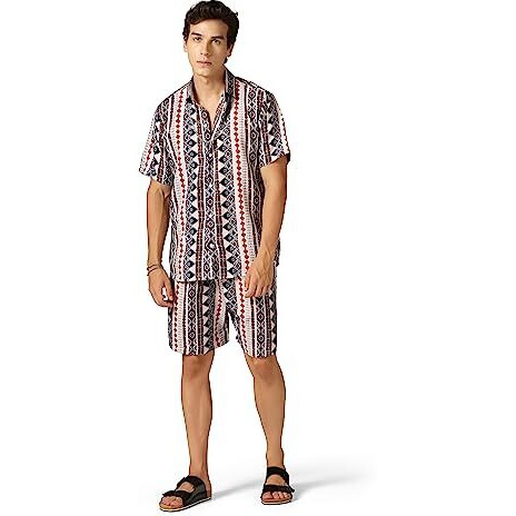 Dhruvi Trendz Mens Rayon Men Co-Ord Set Regular Fit Night Dress (Dt-Ms-6075&Sh230_Black_L)