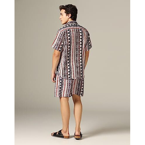 Dhruvi Trendz Mens Rayon Men Co-Ord Set Regular Fit Night Dress (Dt-Ms-6075&Sh230_Black_L)
