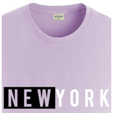 Adro Men's Solid Regular Fit T-Shirt (Rn24-Nky-Pu_Purple