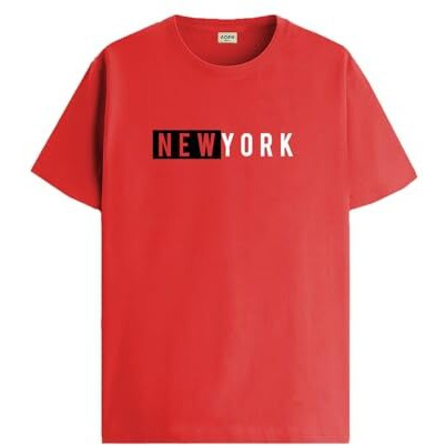 Adro Men's Solid Regular Fit T-Shirt (Rn24-Nky-Rd_Red