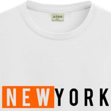 Adro Men's Solid Regular Fit T-Shirt (Rn24-Nky-Wh_White