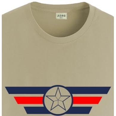 Adro Regular Fit Tshirt For Men | Printed T Shirt For Men | 100% Cotton T-Shirt |Printed T Shirt | T-Shirts | Rn24-Cap-Be-M Beige