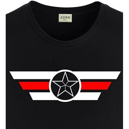 Adro Tshirt For Men | Printed T Shirt For Men | 100% Cotton T-Shirt |Printed T Shirt | T-Shirts | Rn24-Cap-Bl-2Xl Black