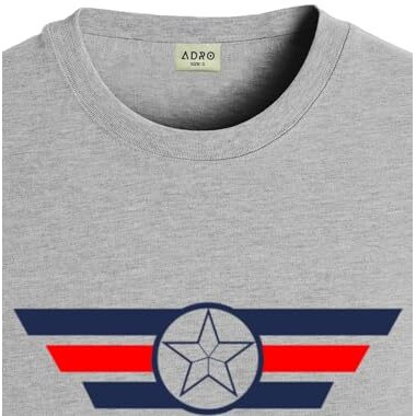 Adro Tshirt For Men | Printed T Shirt For Men | 100% Cotton T-Shirt |Printed T Shirt | T-Shirts | Rn24-Cap-Gr-L Grey