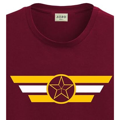 Adro Men's Solid Regular Fit T-Shirt (Rn24-Cap-Mr_Maroon