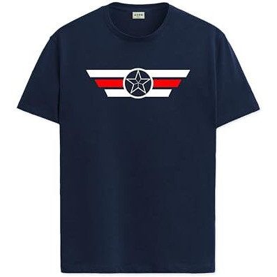 Adro Men's Solid Regular Fit T-Shirt (Rn24-Cap-Nb_Navy Blue