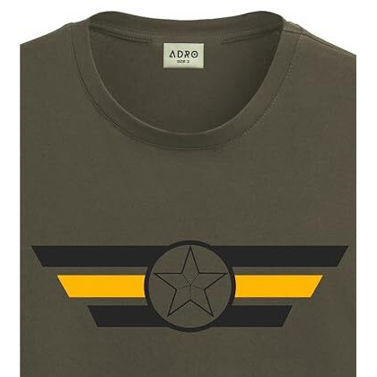 Adro Men's Solid Regular Fit T-Shirt (Rn24-Cap-Ol_Olive