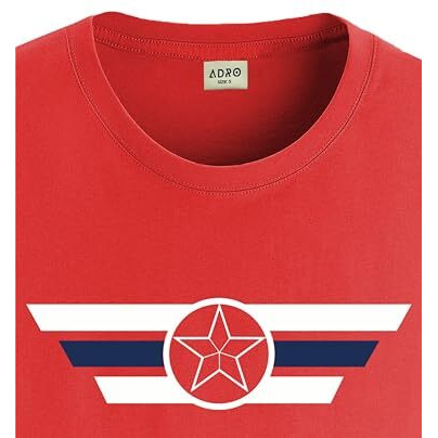 Adro Men's Solid Regular Fit T-Shirt (Rn24-Cap-Rd_Red