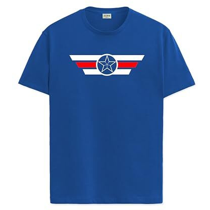 Adro Men's Solid Regular Fit T-Shirt (Rn24-Cap-Rb_Royal Blue