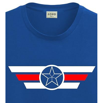 Adro Men's Solid Regular Fit T-Shirt (Rn24-Cap-Rb_Royal Blue