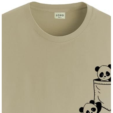 Adro Tshirt For Men | Printed T Shirt For Men | 100% Cotton T-Shirt |Printed T Shirt | T-Shirts | Rn24-Poc-Be-2Xl Beige