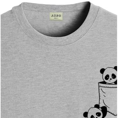 Adro Tshirt For Men | Printed T Shirt For Men | 100% Cotton T-Shirt |Printed T Shirt | T-Shirts | Rn24-Poc-Gr-2Xl Grey