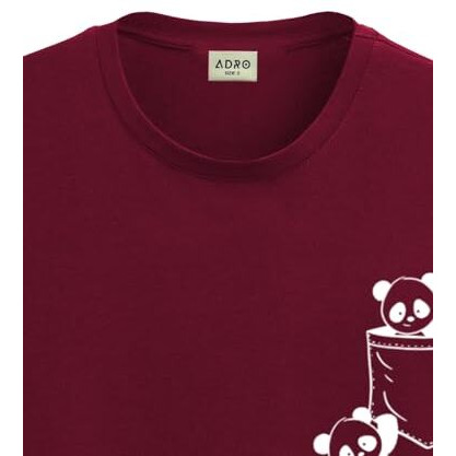 Adro Men's Solid Regular Fit T-Shirt (Rn24-Poc-Mr_Maroon