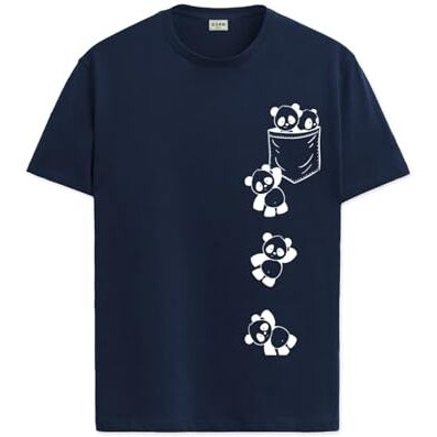 Adro Tshirt For Men | Printed T Shirt For Men | 100% Cotton T-Shirt |Printed T Shirt | T-Shirts | Rn24-Poc-Nb-S Navy Blue