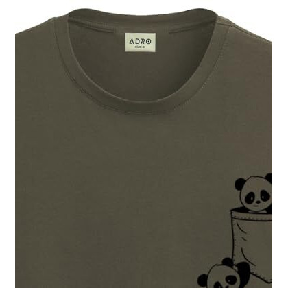 Adro Men's Solid Regular Fit T-Shirt (Rn24-Poc-Ol_Olive