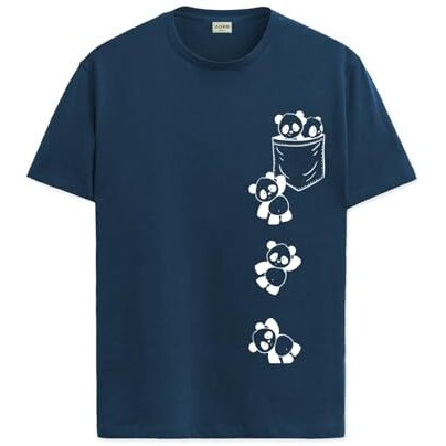 Adro Men's Solid Regular Fit T-Shirt (Rn24-Poc-Sb_Teal